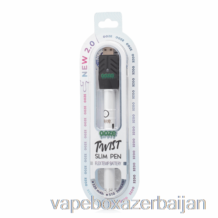 E-Juice Vape Ooze Slim Twist Pen 2.0 Flex Temp Battery Polar Pearl